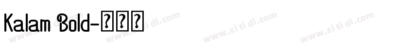 Kalam Bold字体转换